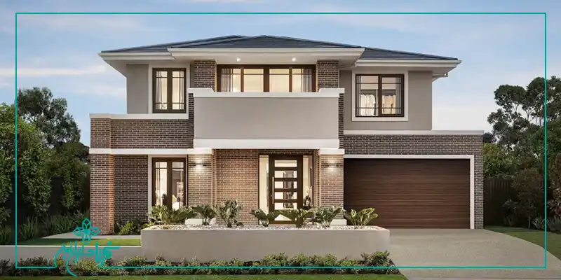 نمای آجری خانه مدرن - اجر شهرزاد