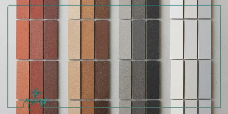 نمونه رنگهای مختلف آجر تایل برای نما